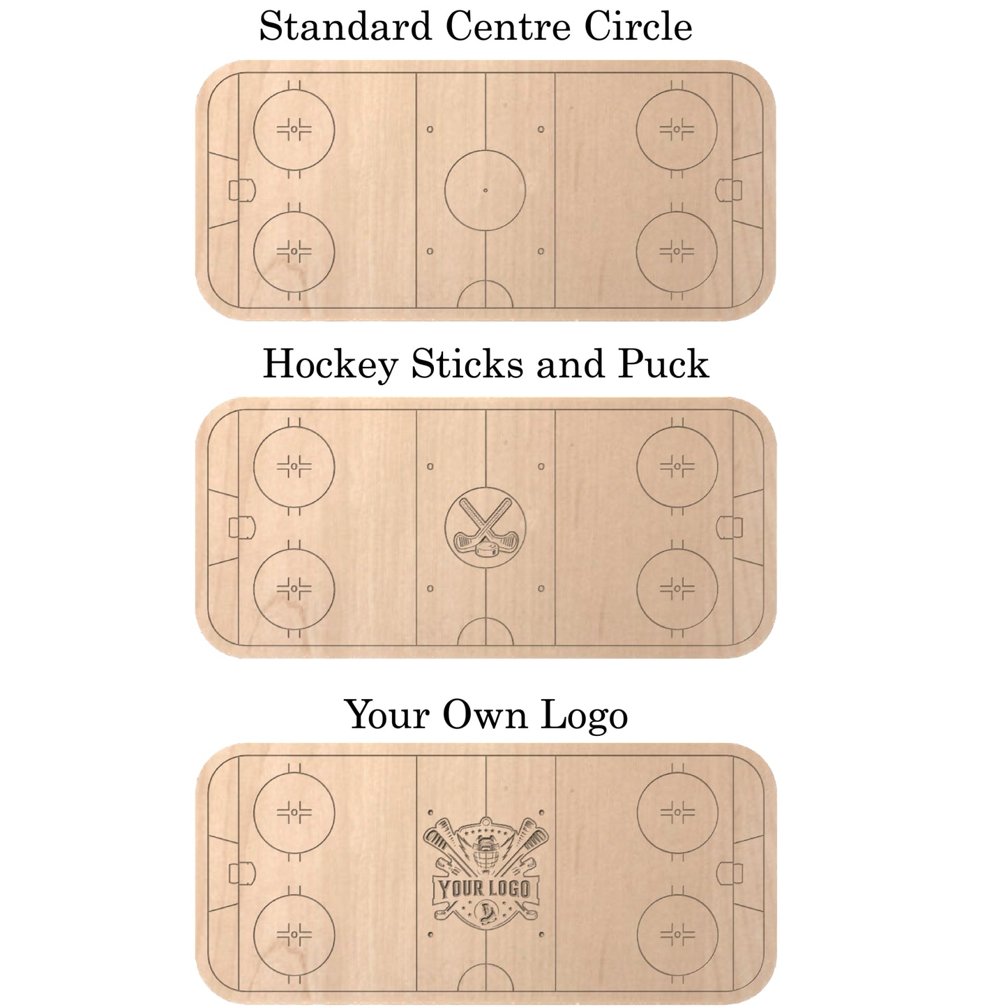 Hockey Rink Shape Charcuterie Board | Cutting Board | Serving Cheese Board | Own Logo | Maple | Cherry | Walnut | Custom | Personalized