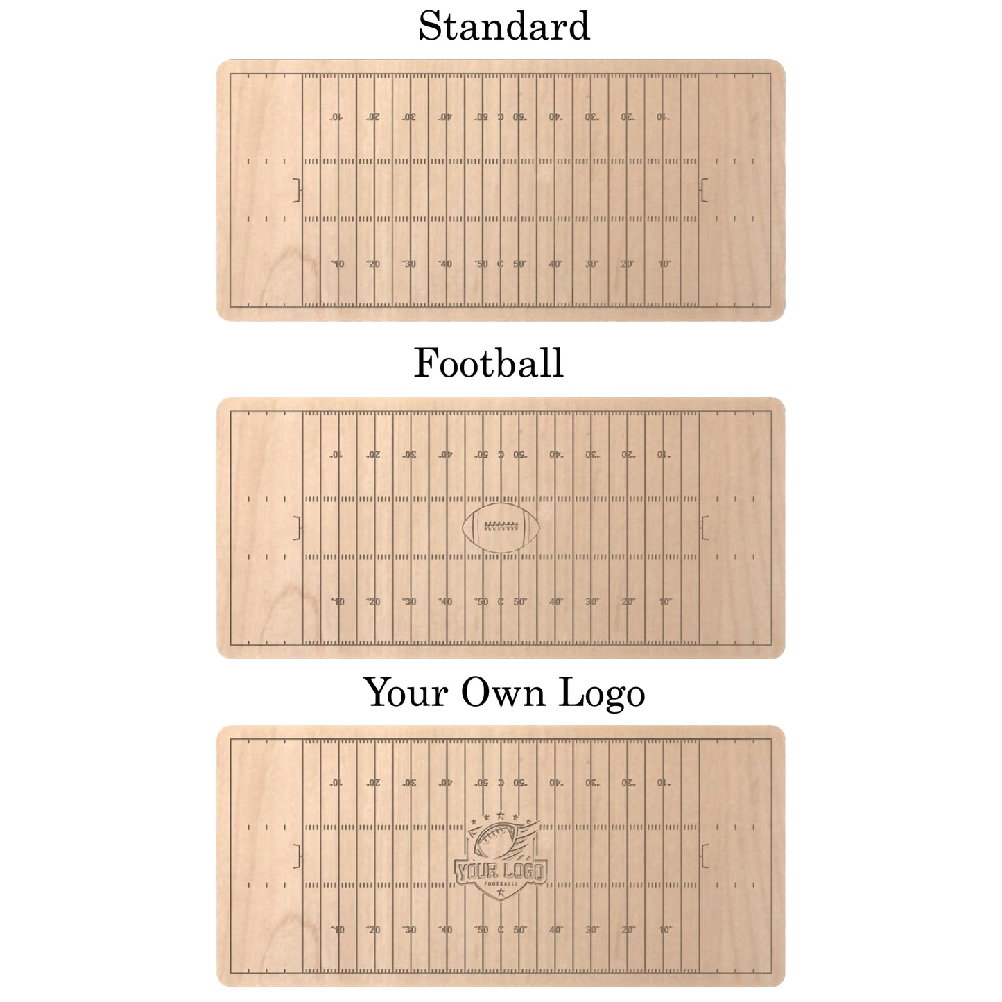 Canadian Football Field Charcuterie Board | Cutting Board | Serving Cheese Board | Own Logo | Maple | Cherry | Walnut | Custom | Personalized