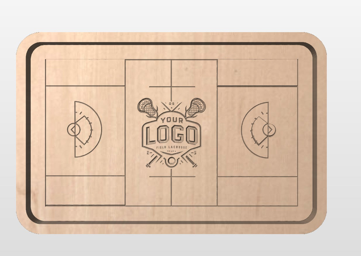 Women's Field Lacrosse Field Shape Hardwood Catchall Tray | Trivet | Serving Board | Charcuterie | Personalized | Maple | Cherry | Walnut
