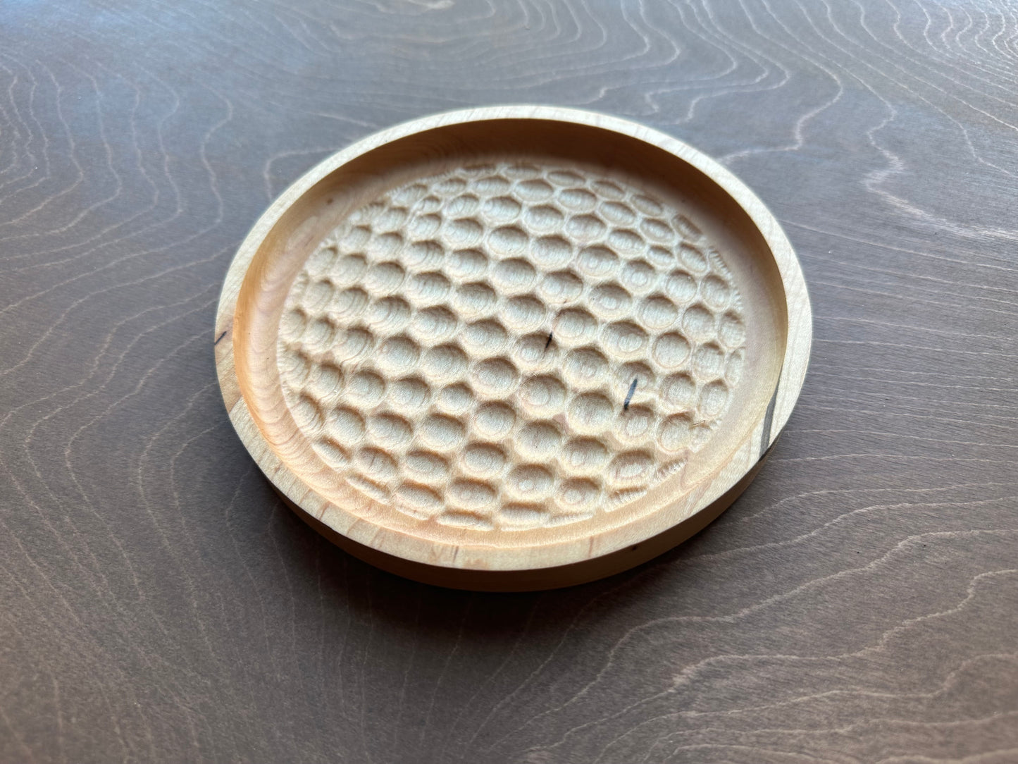 Golf Ball Shape Hardwood Tray | Trivet | Personalized | Serving Tray | Maple | Cherry | Walnut | Catchall Tray | Wood Sign