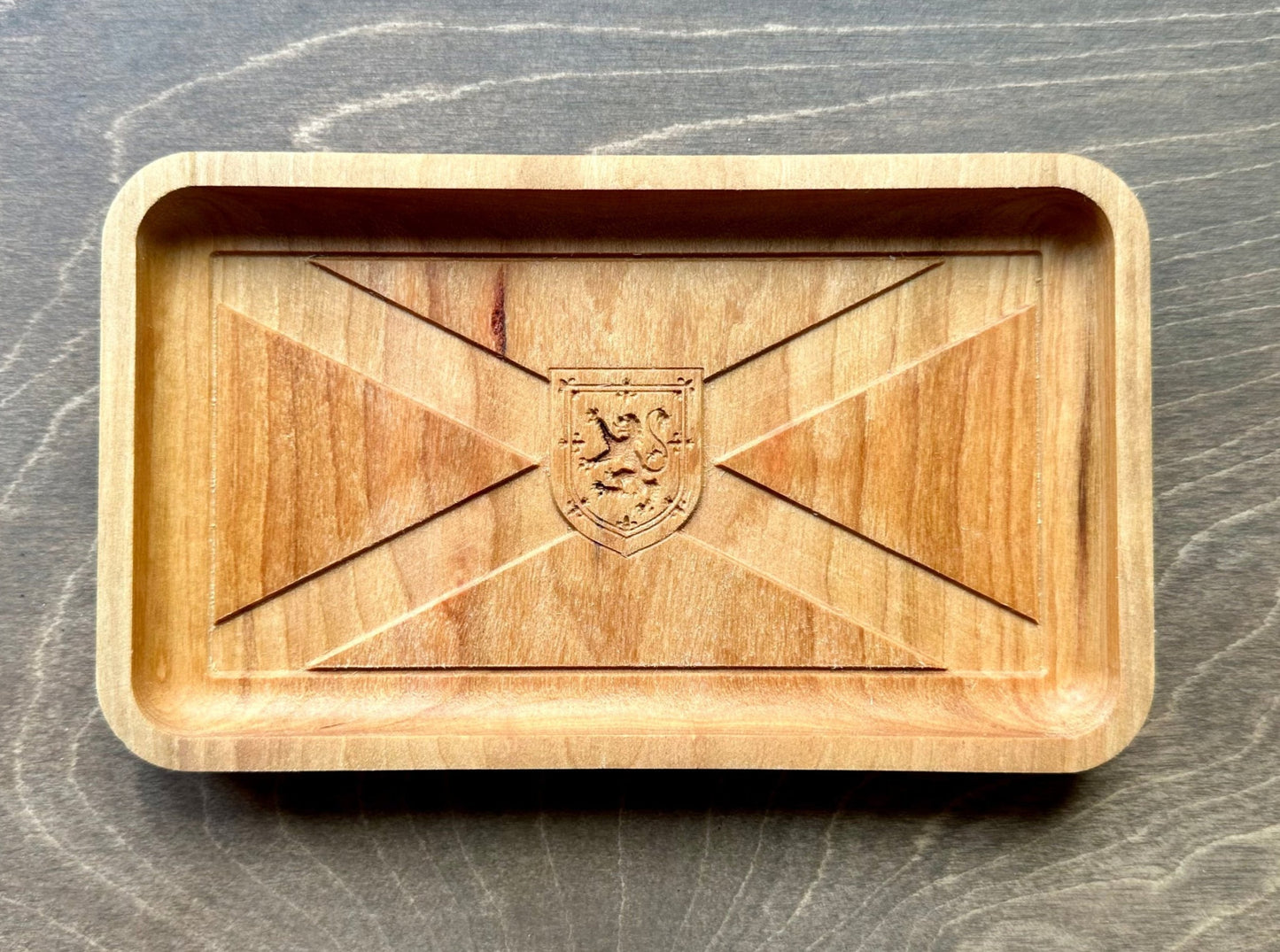 Nova Scotia Flag Hardwood Catchall Tray | Trivet | Serving Board | Charcuterie | Maple | Cherry | Walnut | Halifax | Cape Brendon NS Canada