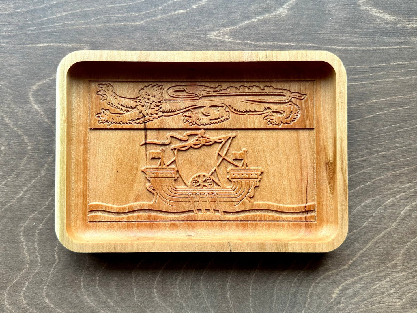 New Brunswick Hardwood Flag Catchall Tray | Trivet | Serving Board | Charcuterie | Maple | Cherry | Walnut | Moncton Fredericton Saint John