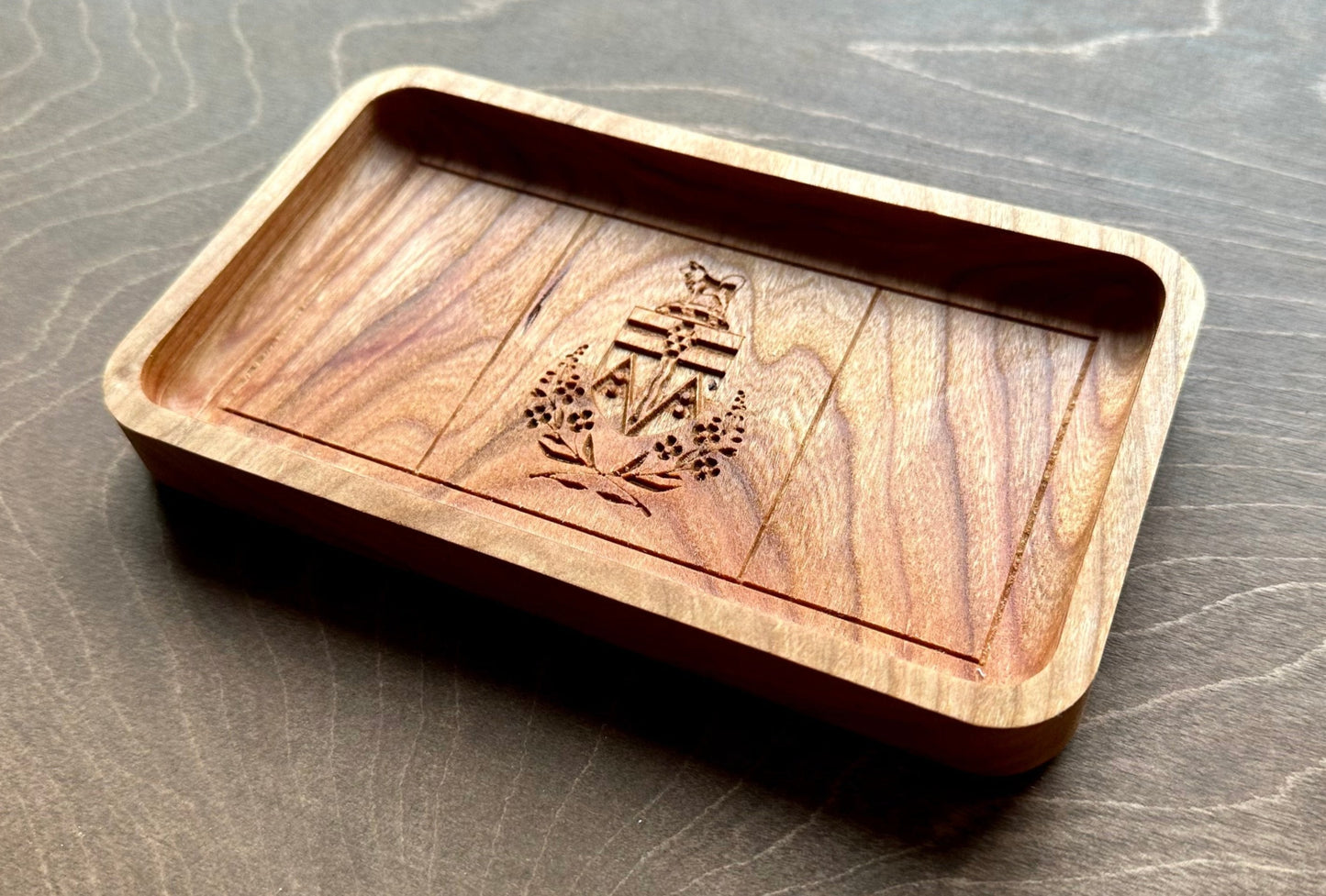 Yukon Flag Hardwood Catchall Tray | Trivet | Serving Board | Charcuterie | Maple | Cherry | Walnut | Whitehorse | Canada