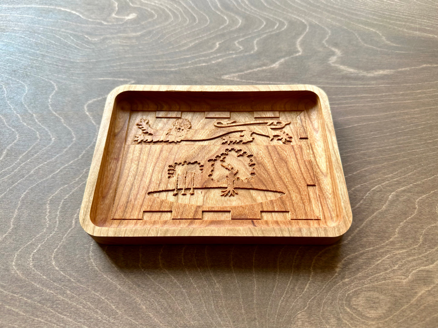 Prince Edward Island Flag Hardwood Catchall Tray | Trivet | Serving Board | Charcuterie | Maple | Cherry | Walnut | Charlottetown | Canada