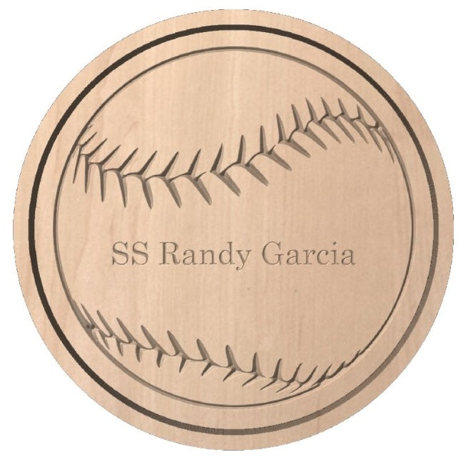 Baseball Shape Hardwood Catchall Tray | Trivet | Personalized | Serving Tray | Custom | Maple | Cherry | Walnut | Softball