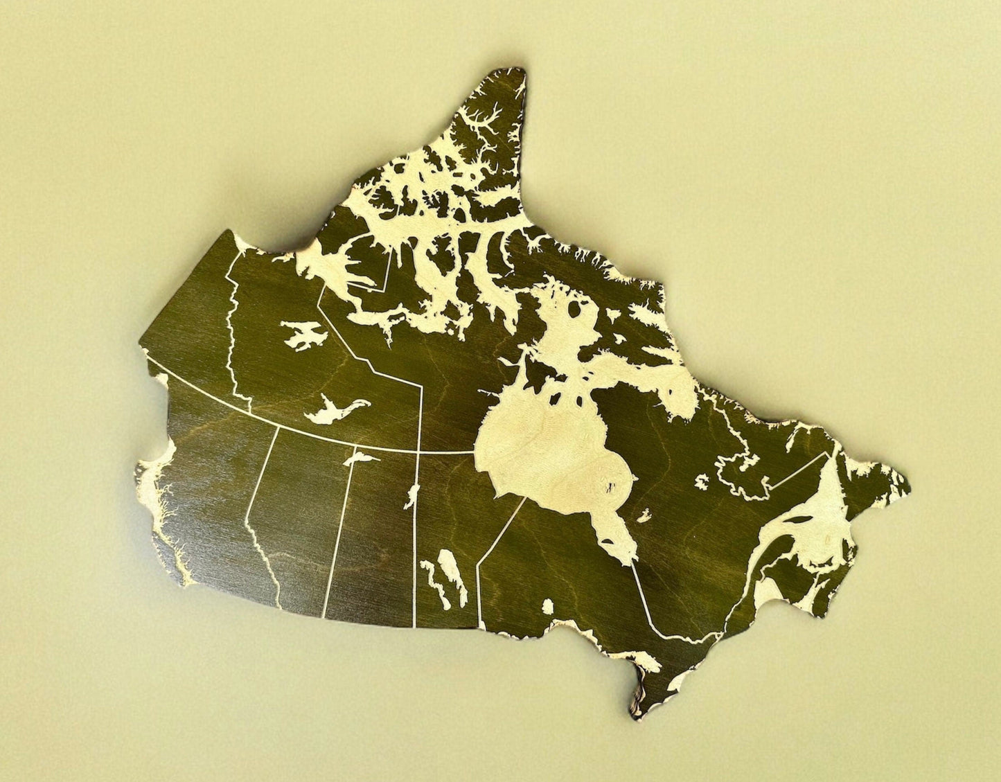 Panneau en bois de carte du Canada
