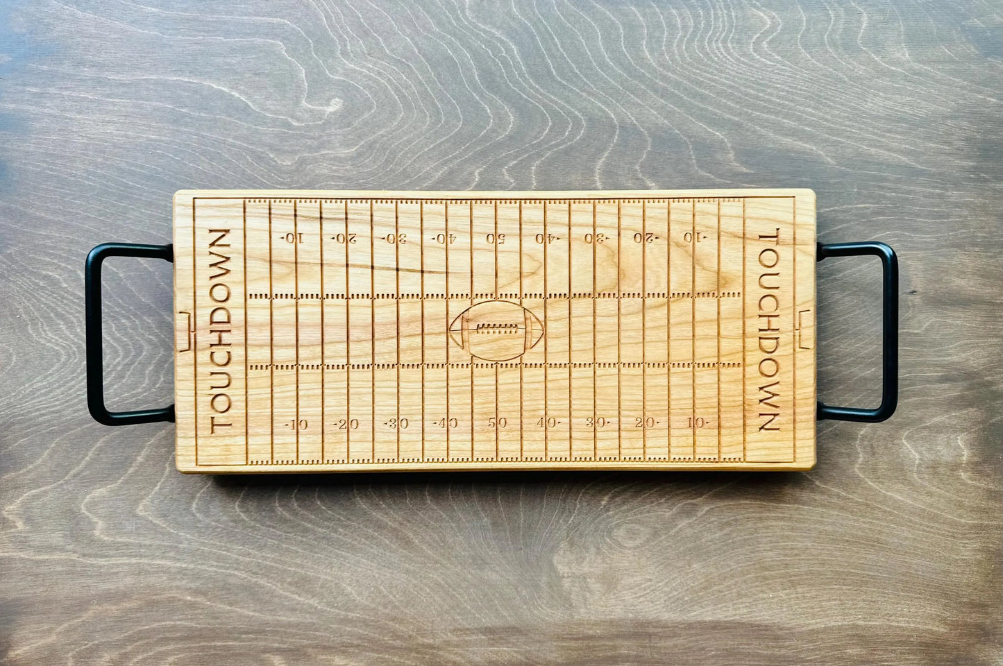American Football Field Shape Charcuterie Board | Cutting Board | Serving Cheese Board | Own Logo | Maple | Cherry | Walnut | Custom | Personalized