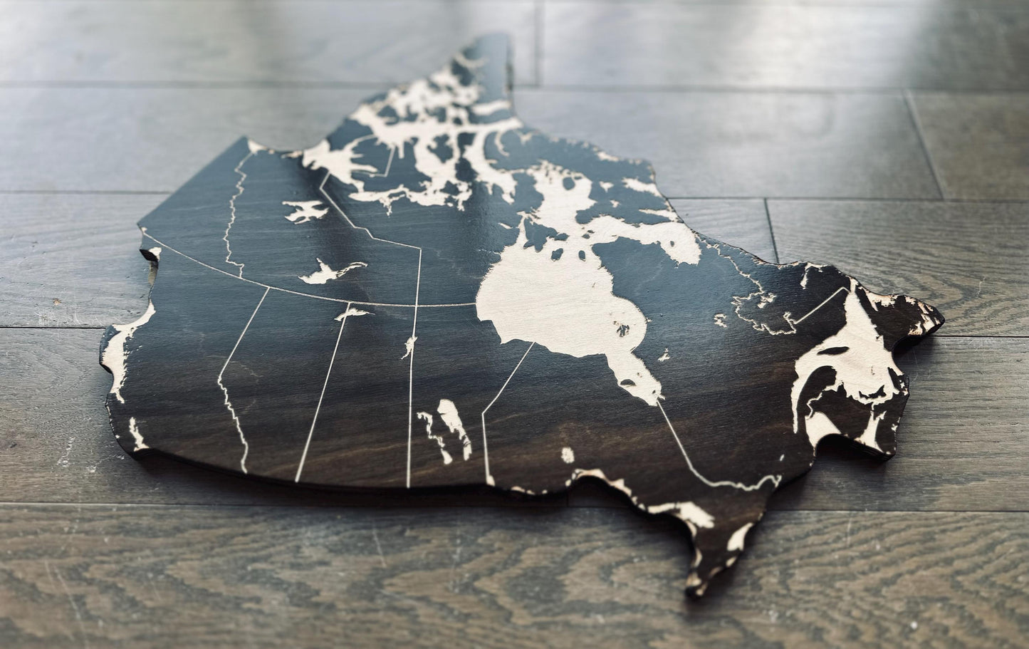 Panneau en bois de carte du Canada