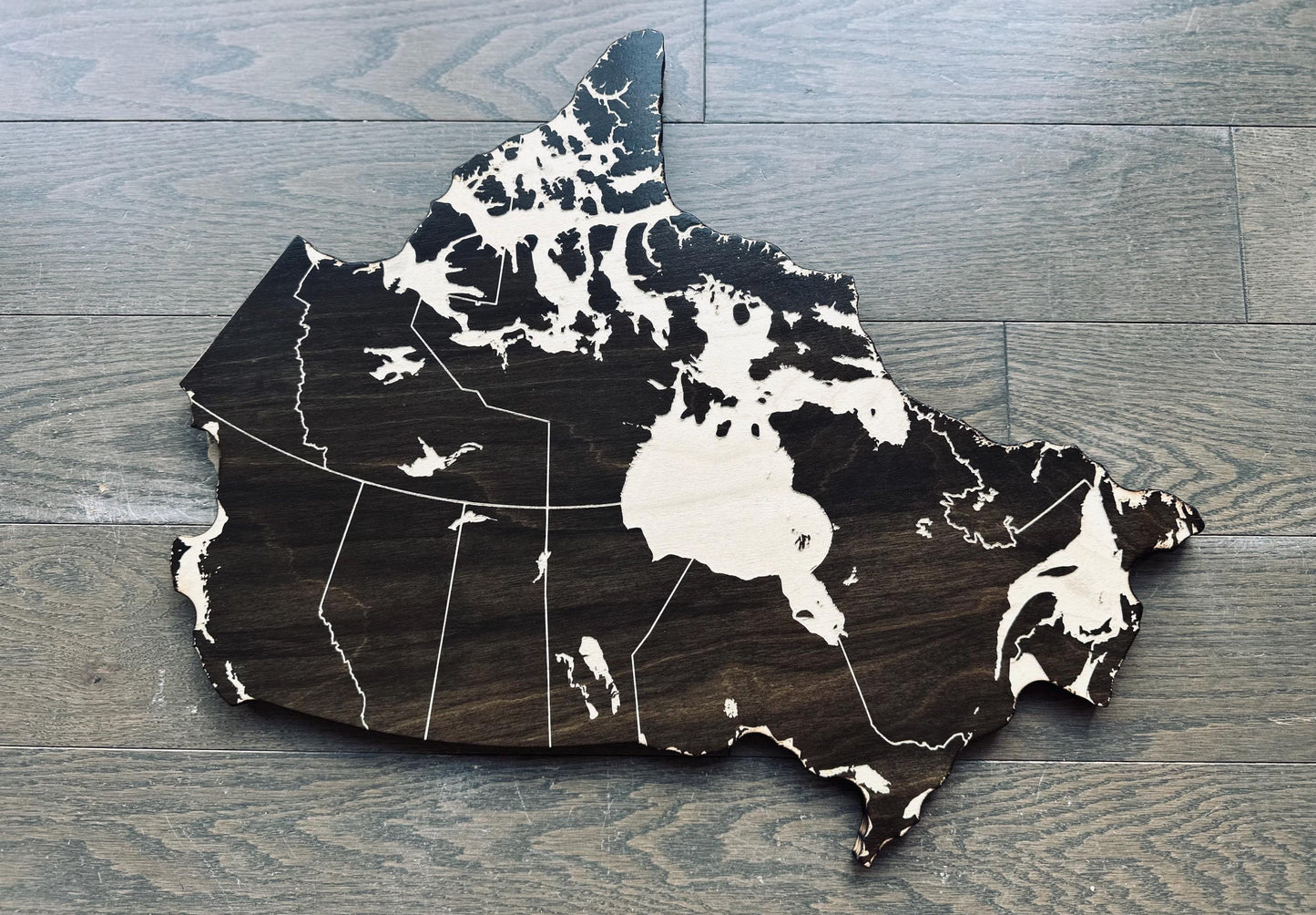 Panneau en bois de carte du Canada