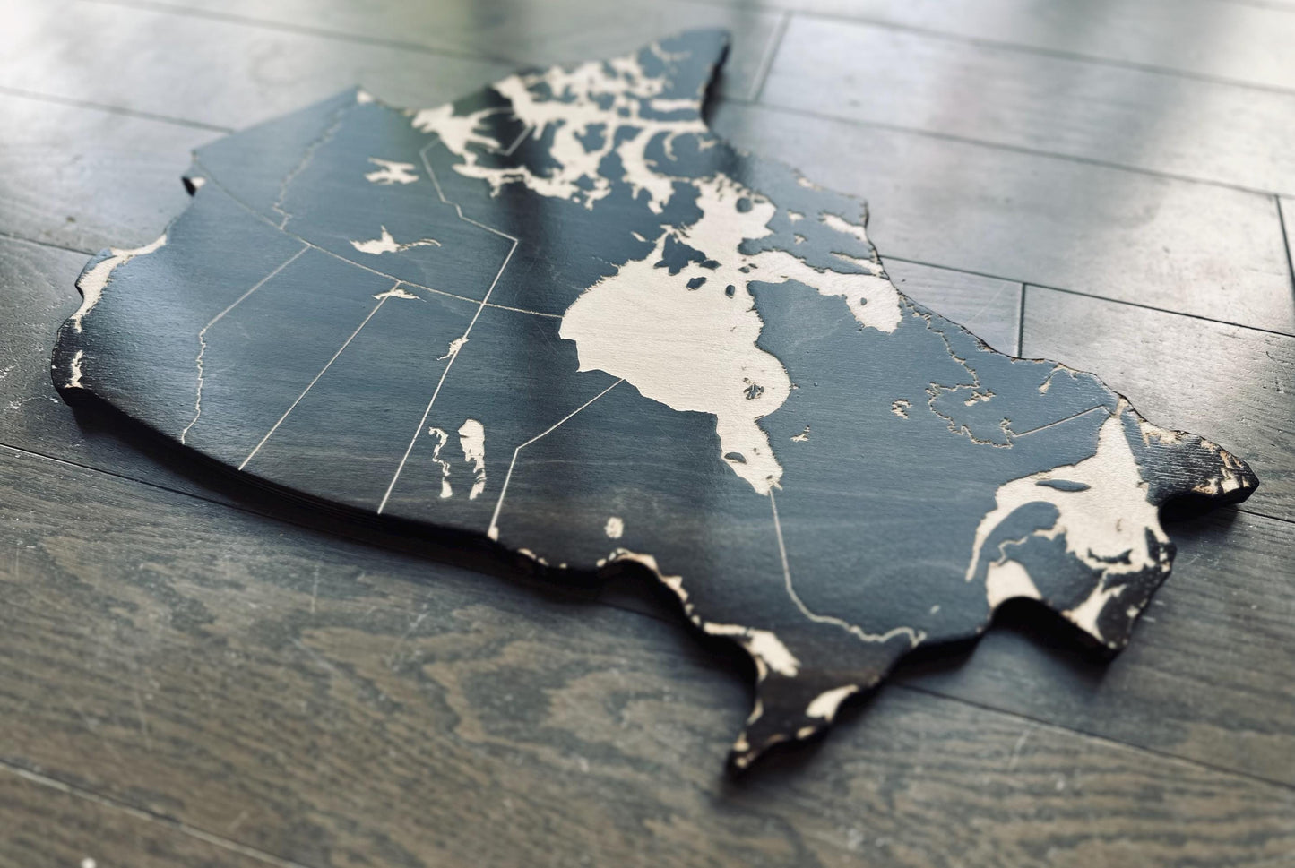 Panneau en bois de carte du Canada
