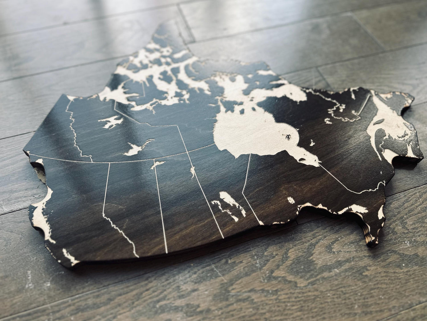 Panneau en bois de carte du Canada
