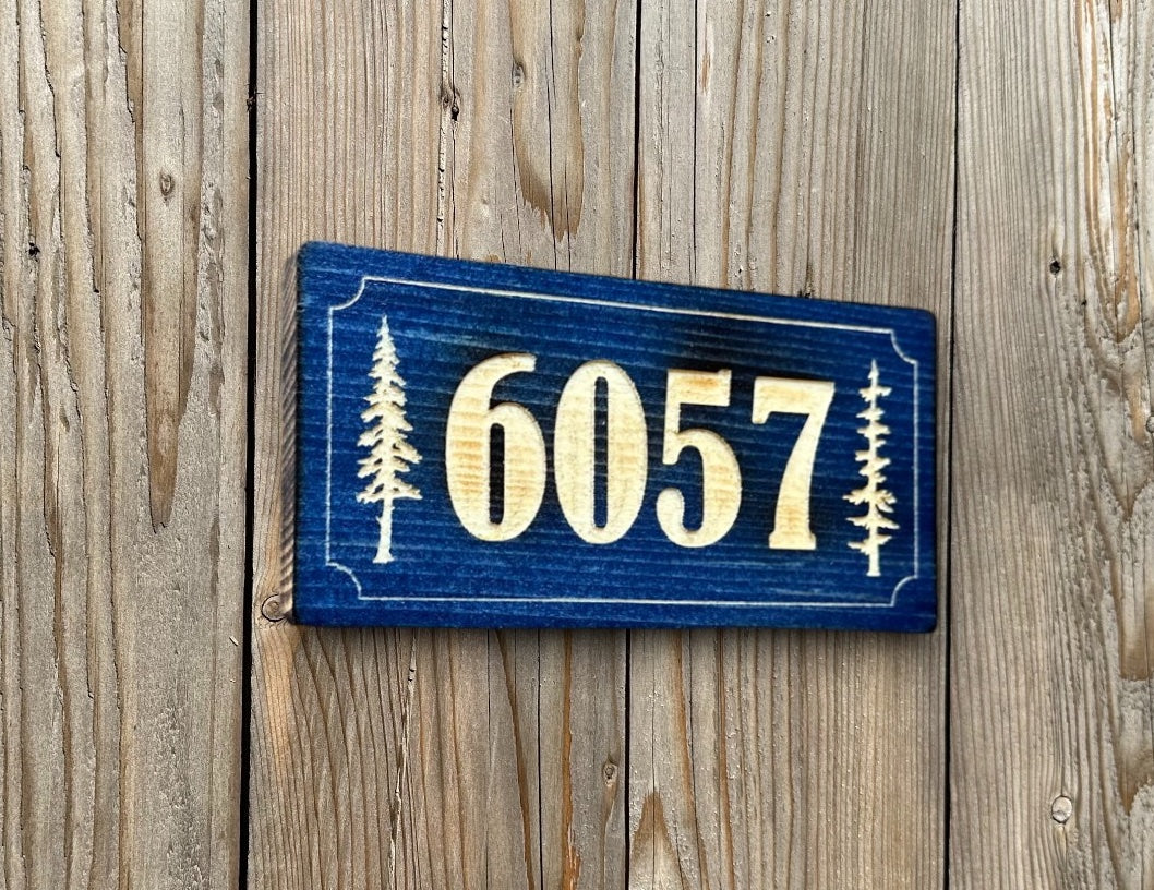 Panneau en bois personnalisé | Sculpté | Chalet | Maison | Camp | Ferme | Cabane | Lac | Plage | Jardin | Numéro | Arrière-cour | Terrasse | Piscine
