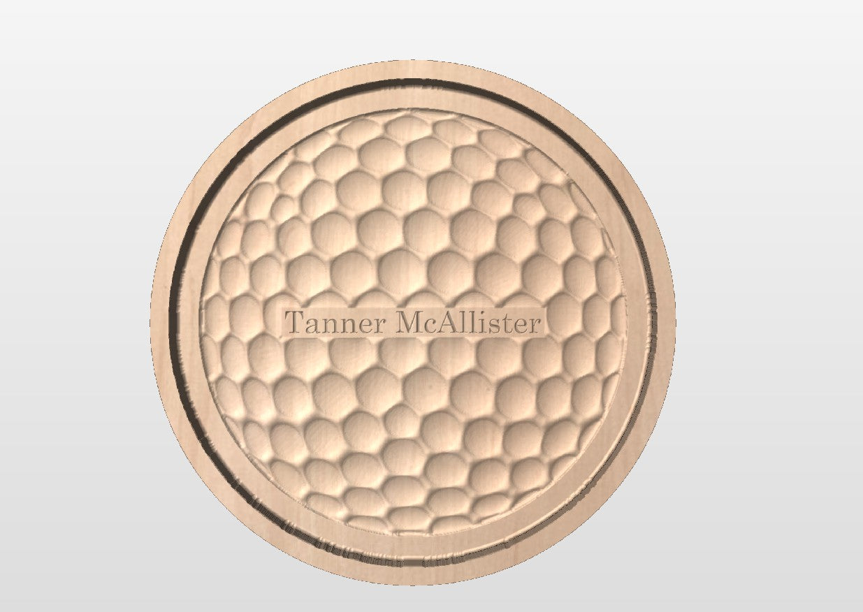 Golf Ball Shape Hardwood Tray | Trivet | Personalized | Serving Tray | Maple | Cherry | Walnut | Catchall Tray | Wood Sign