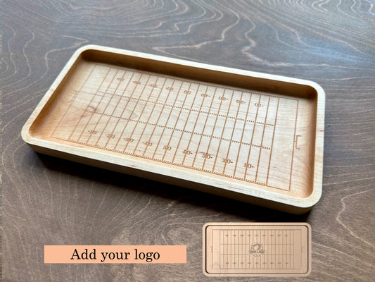 American Football Field Shape Hardwood Catchall Tray | Trivet | Serving Board | Charcuterie | Personalized | Logo | Maple | Cherry | Walnut