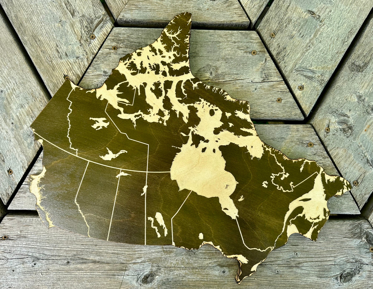 Canada Map Wood Sign