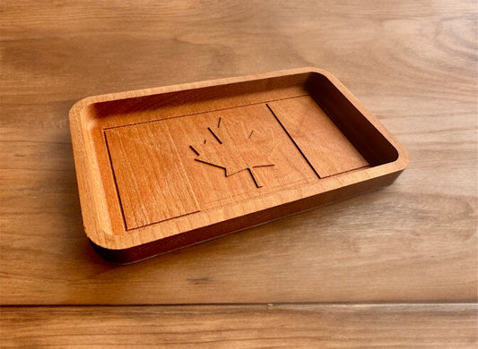 Canada Flag Hardwood Catchall Tray | Maple | Cherry | Walnut