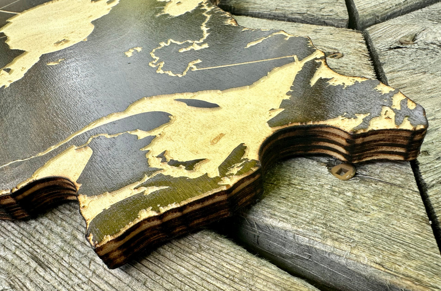 Canada Map Wood Sign