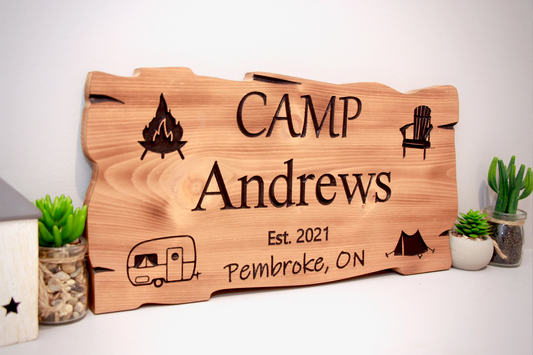 Personalized Wood Sign | Carved | Cottage | House | Camp | Farm | Cabin | Lake | Beach | Garden | Number | Backyard | Patio | Pool