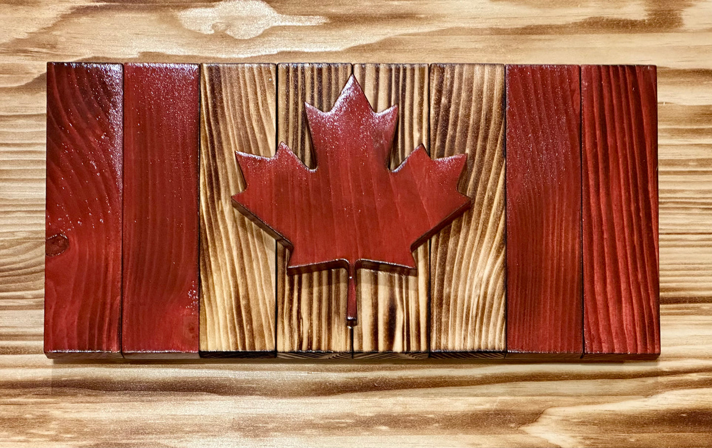 Petits drapeaux du Canada en bois 3D - Prêts à expédier