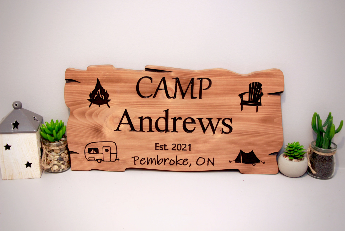 Personalized Wood Sign | Carved | Cottage | House | Camp | Farm | Cabin | Lake | Beach | Garden | Number | Backyard | Patio | Pool