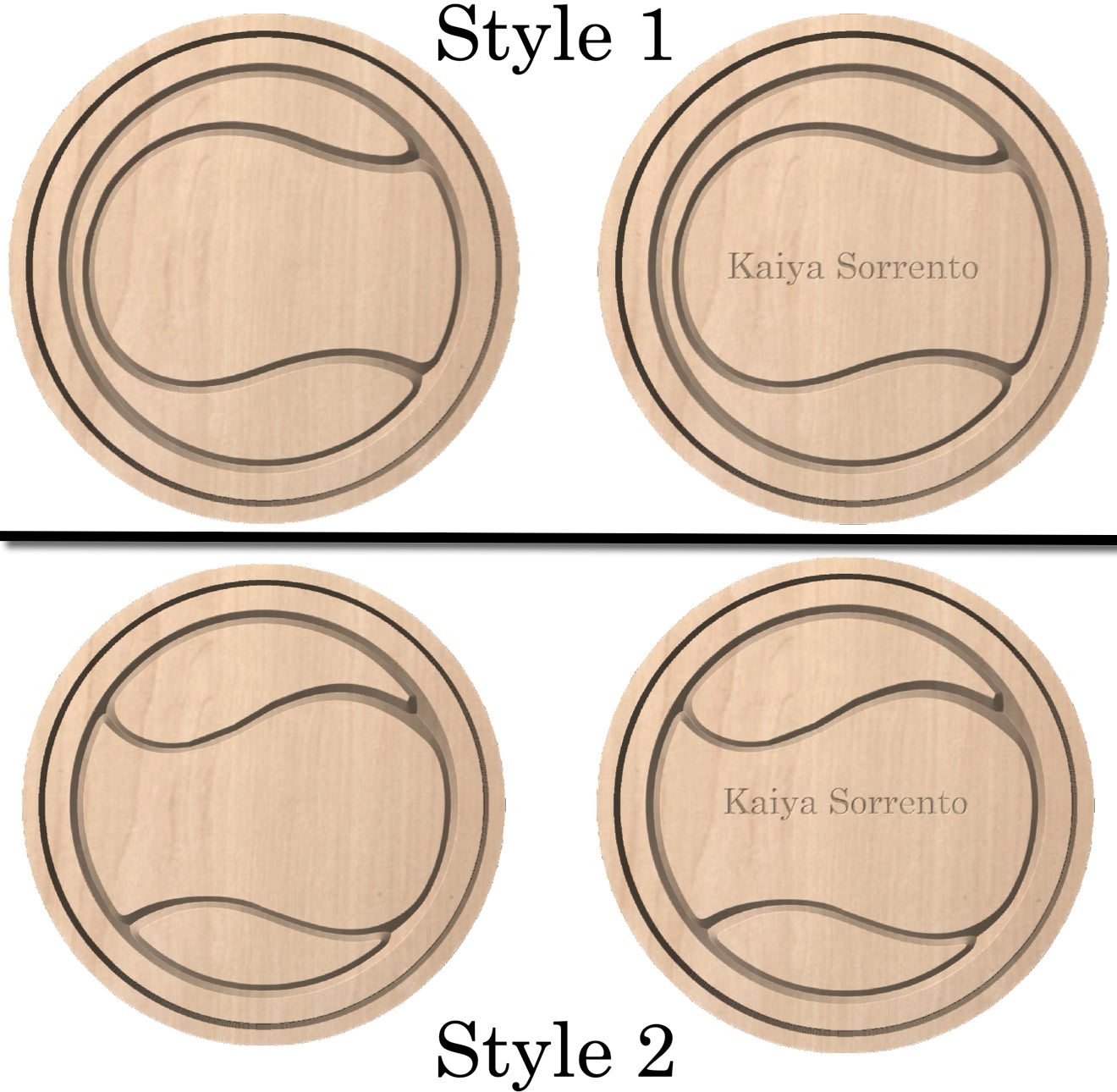 Plateau en bois dur en forme de pomme | Érable | Cerise | Noyer | Plateau fourre-tout | Plateau