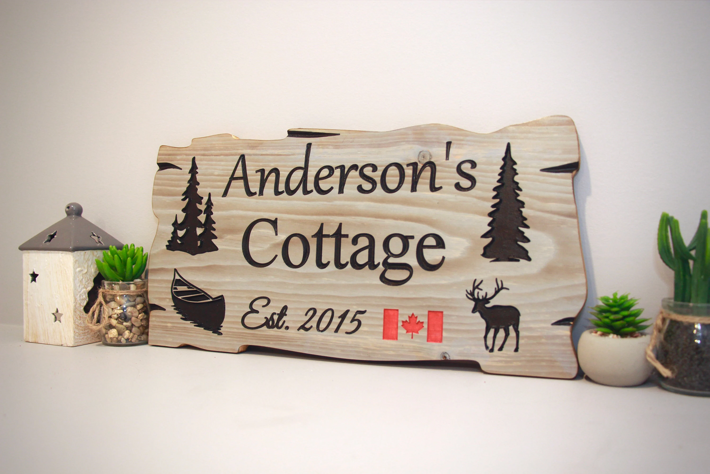 Personalized Wood Sign | Carved | Cottage | House | Camp | Farm | Cabin | Lake | Beach | Garden | Number | Backyard | Patio | Pool