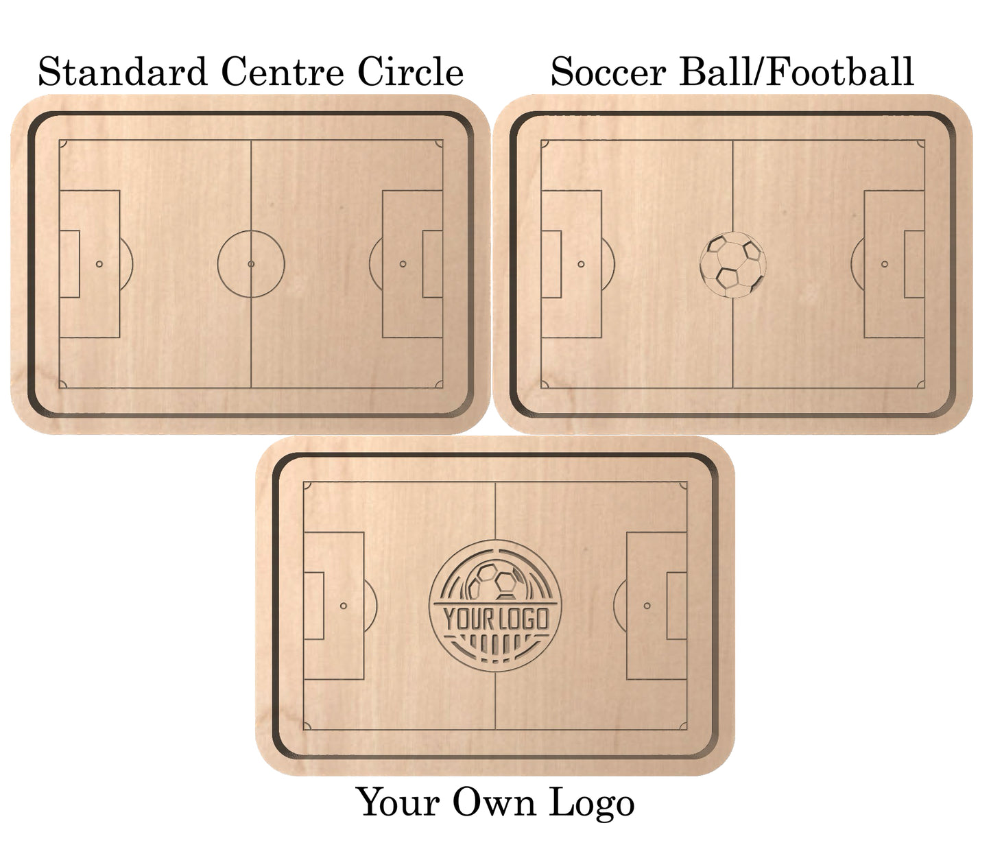 Soccer Field/Football Field Shape Hardwood Catchall Tray | Trivet | Serving Board | Charcuterie | Personalized | Maple | Cherry | Walnut