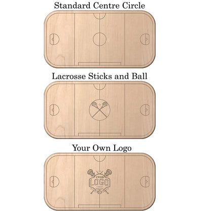 Box Lacrosse Field Charcuterie Board | Cutting Board | Serving Cheese Board | Own Logo | Maple | Cherry | Walnut | Custom | Personalized