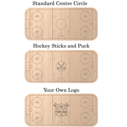 Hockey Rink Shape Charcuterie Board | Cutting Board | Serving Cheese Board | Own Logo | Maple | Cherry | Walnut | Custom | Personalized