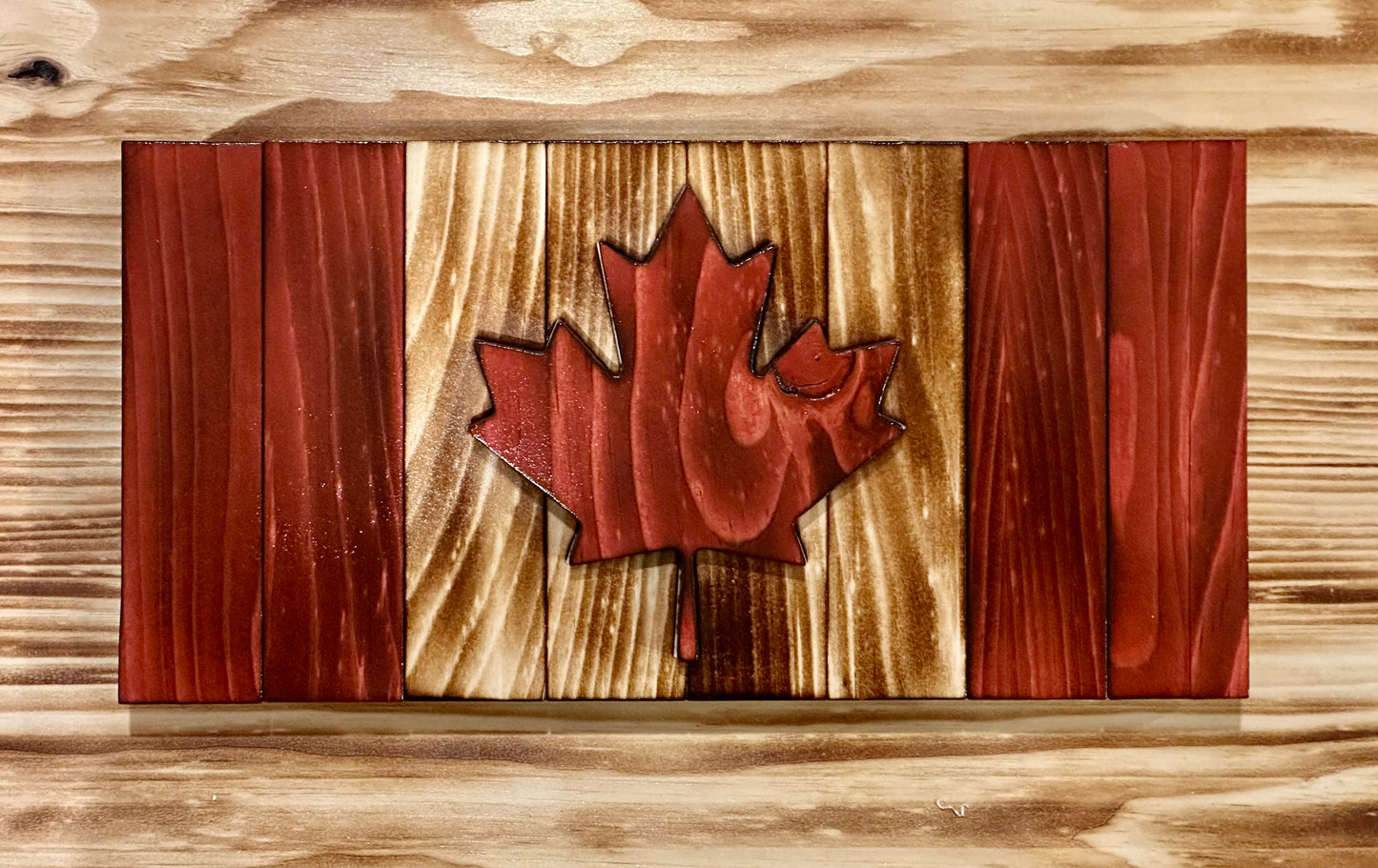 Petits drapeaux du Canada en bois 3D - Prêts à expédier