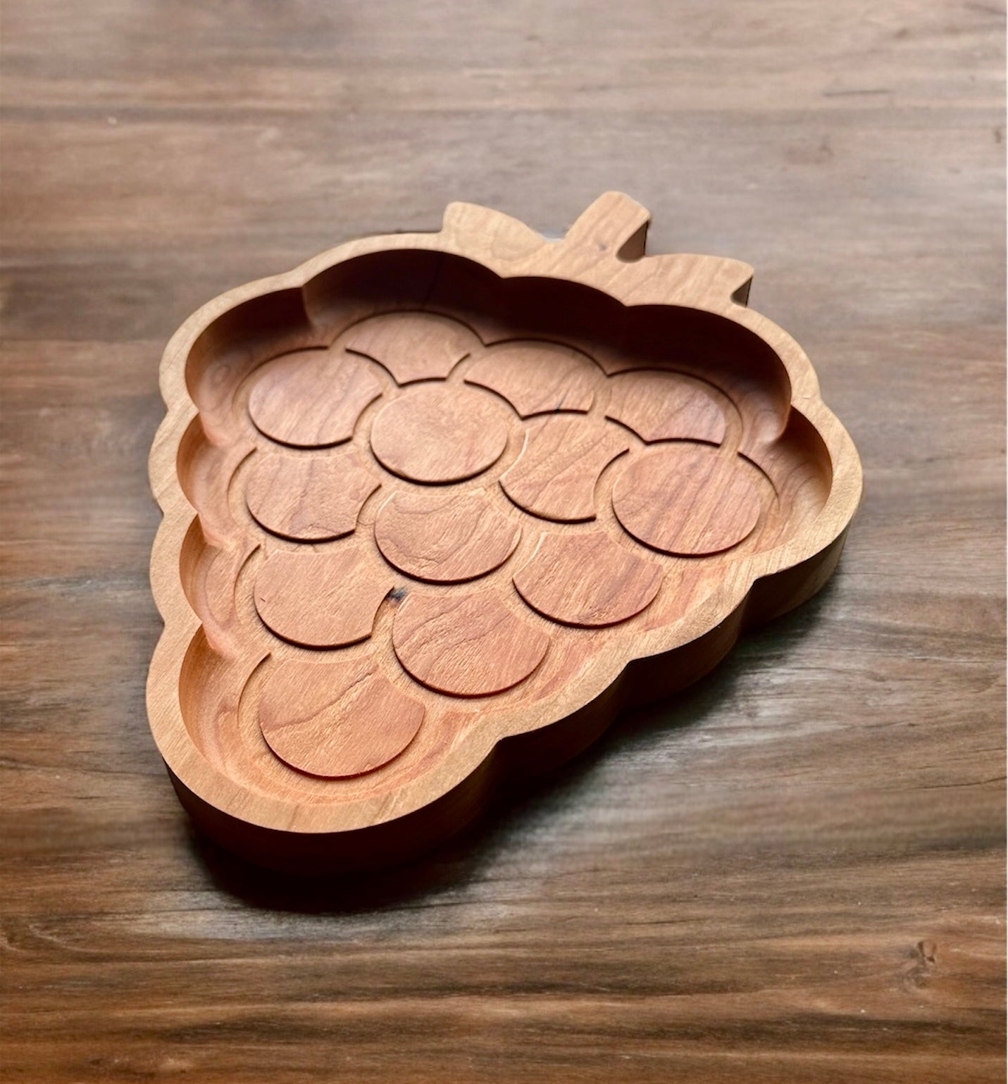 Grapes Shape Hardwood Tray | Maple | Cherry | Walnut | Catchall Tray | Serving Tray