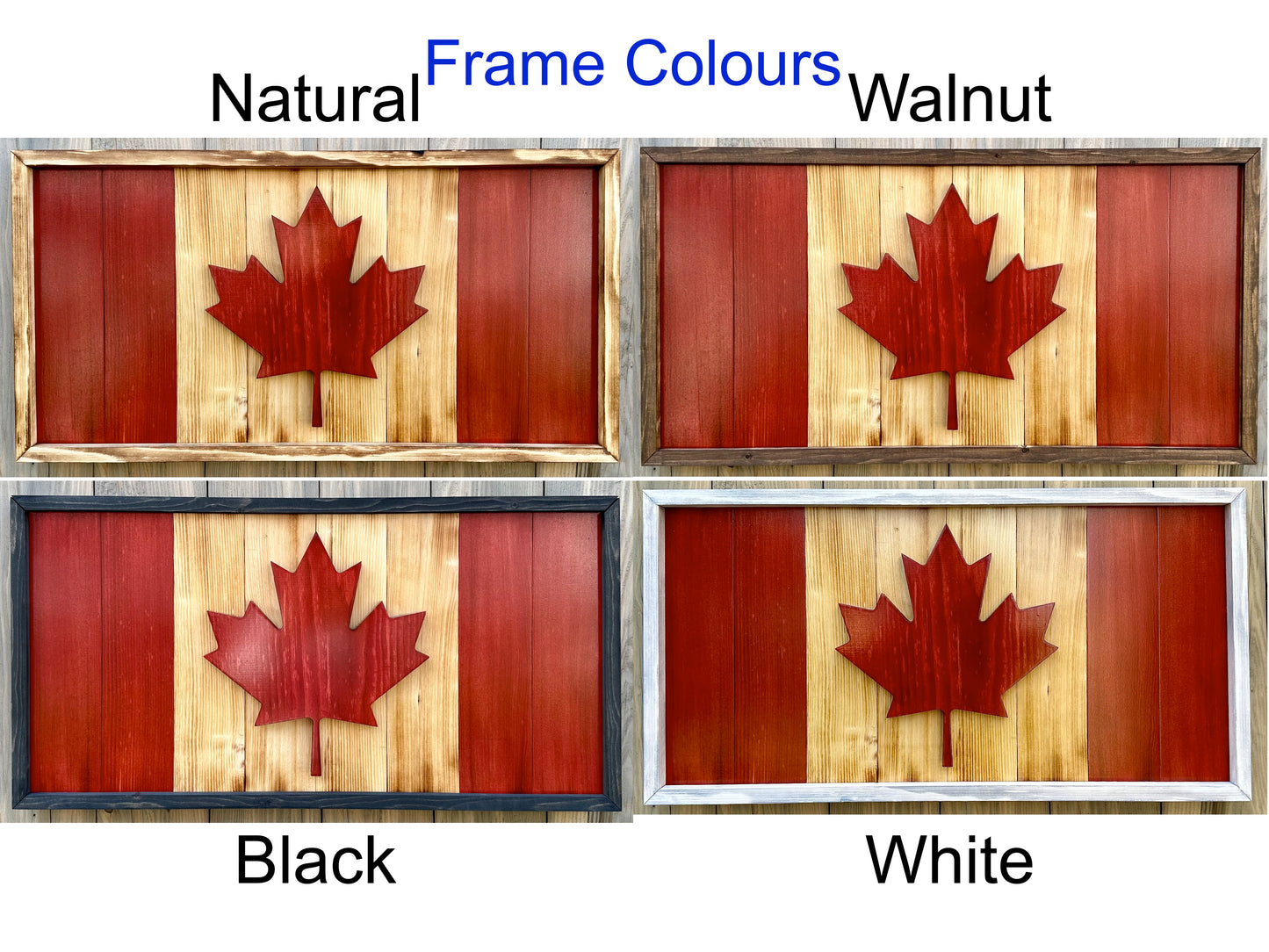 Drapeau du Canada en bois 3D – Rouge et naturel | Ratio officiel