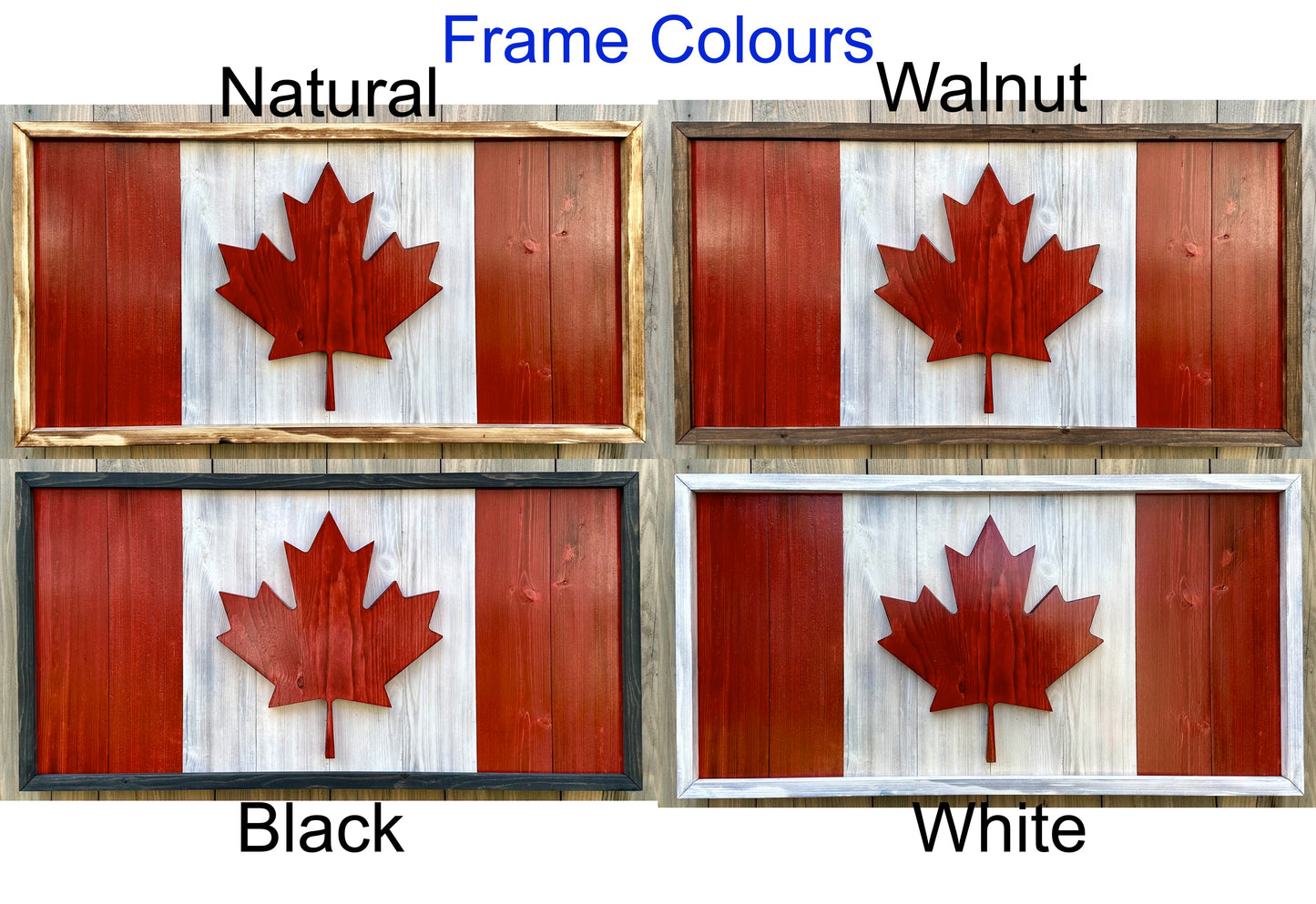 Drapeau du Canada en bois 3D - Rouge et blanc | Ratio officiel