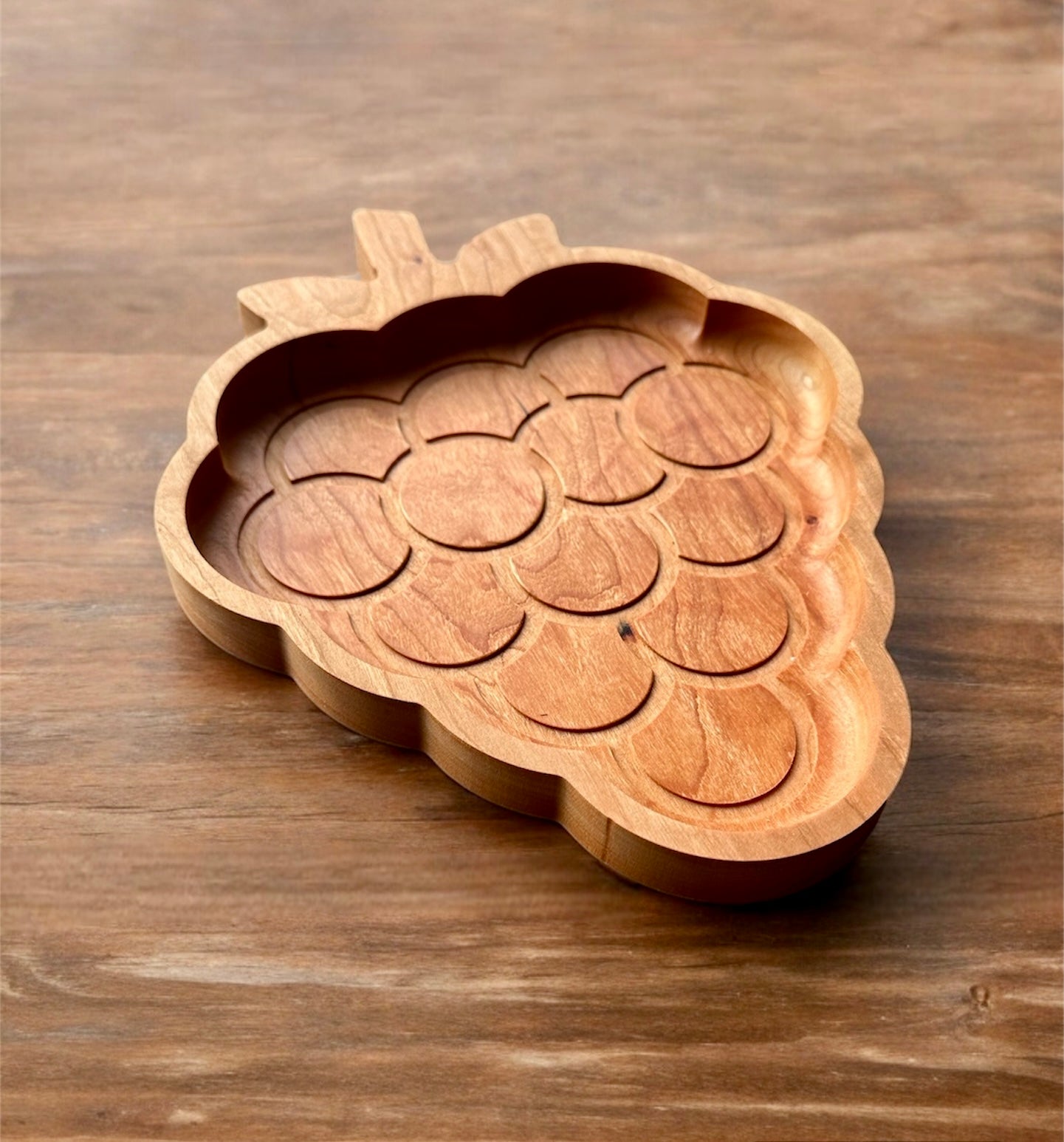 Grapes Shape Hardwood Tray | Maple | Cherry | Walnut | Catchall Tray | Serving Tray