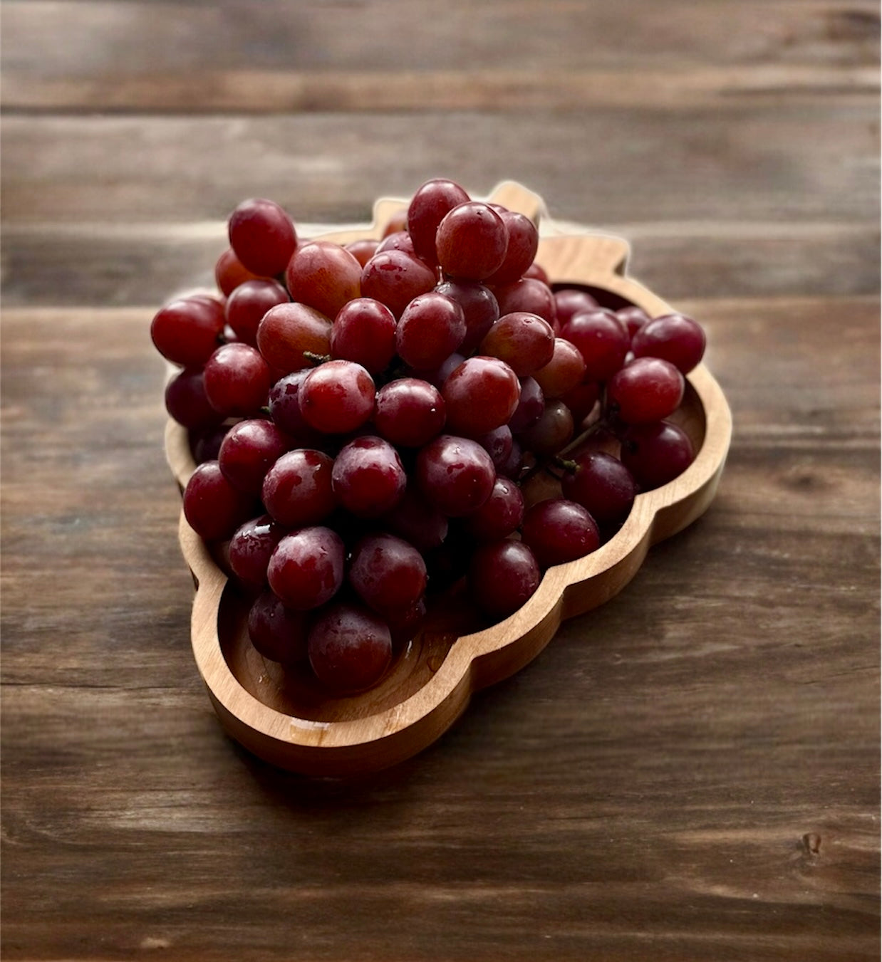 Grapes Shape Hardwood Tray | Maple | Cherry | Walnut | Catchall Tray | Serving Tray