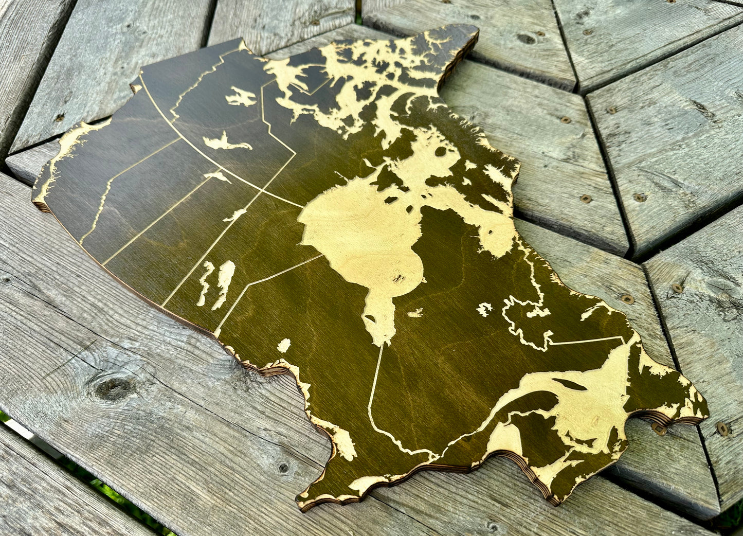 Canada Map Wood Sign