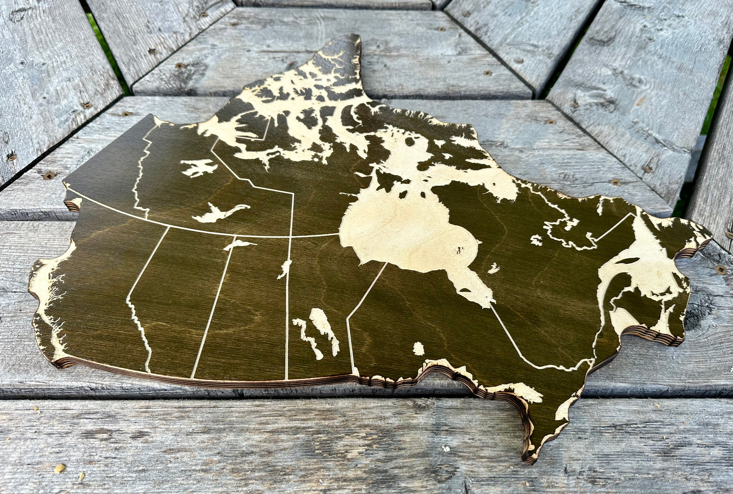 Canada Map Wood Sign