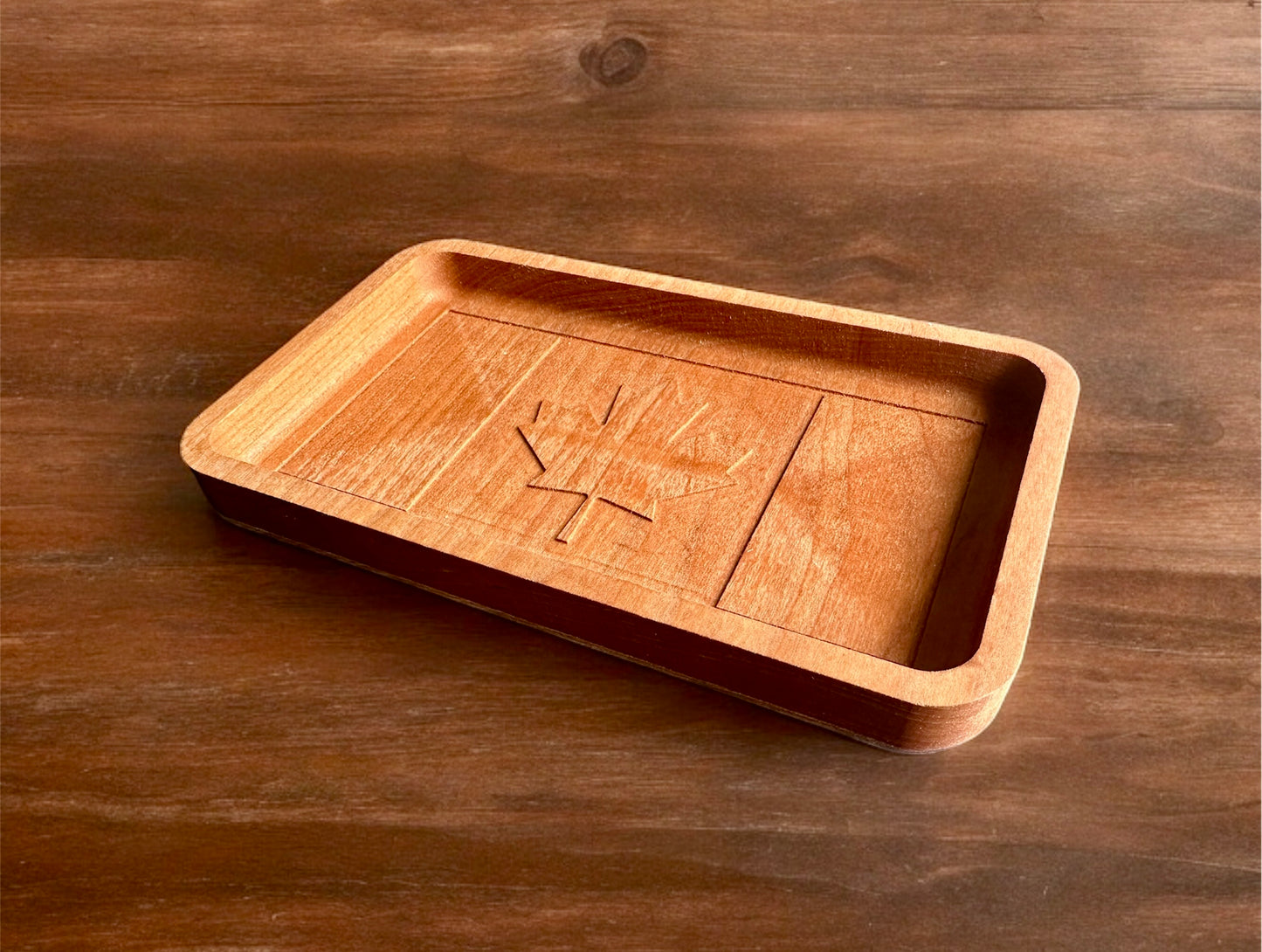 Canada Flag Hardwood Catchall Tray | Maple | Cherry | Walnut