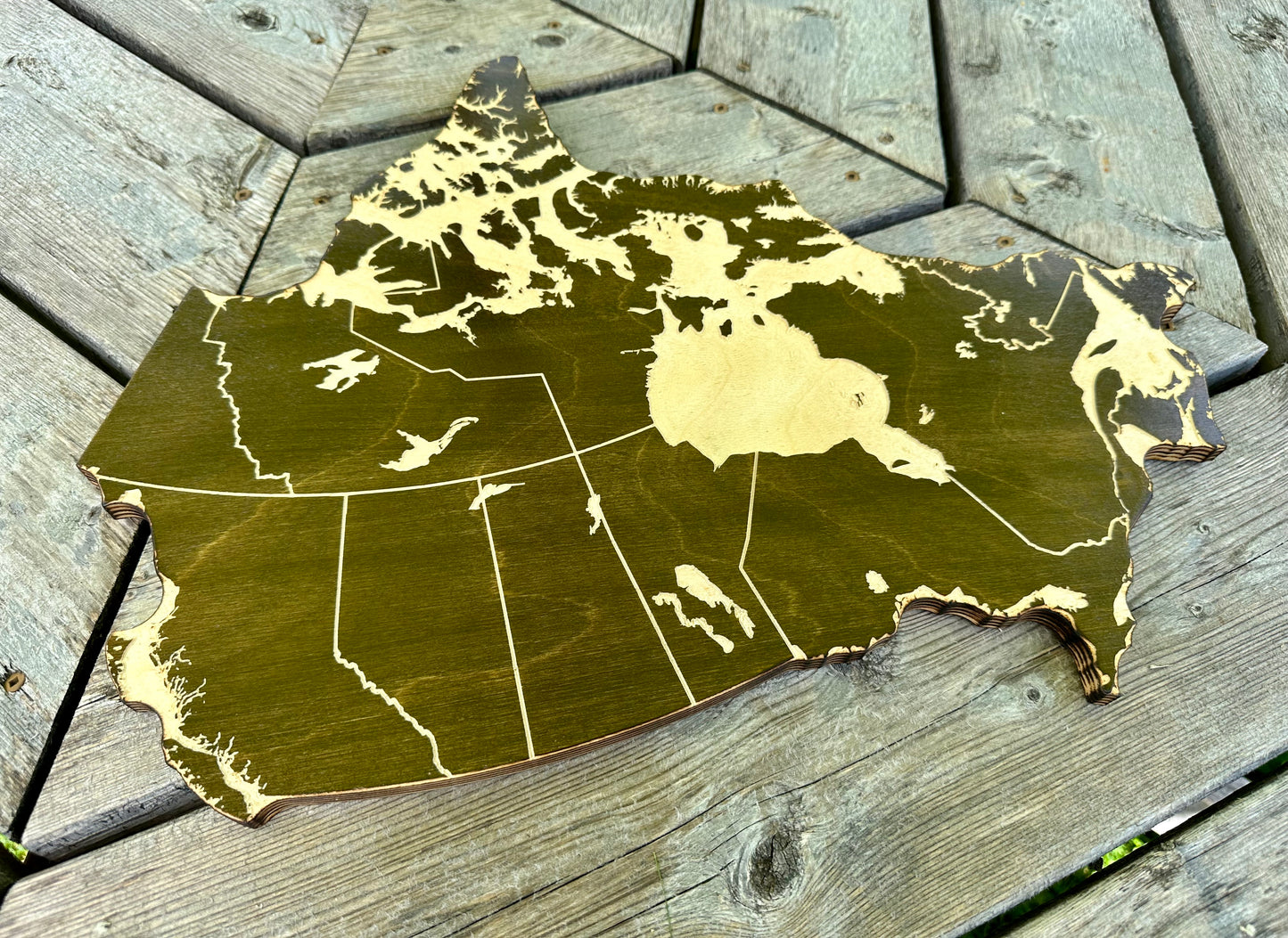 Canada Map Wood Sign