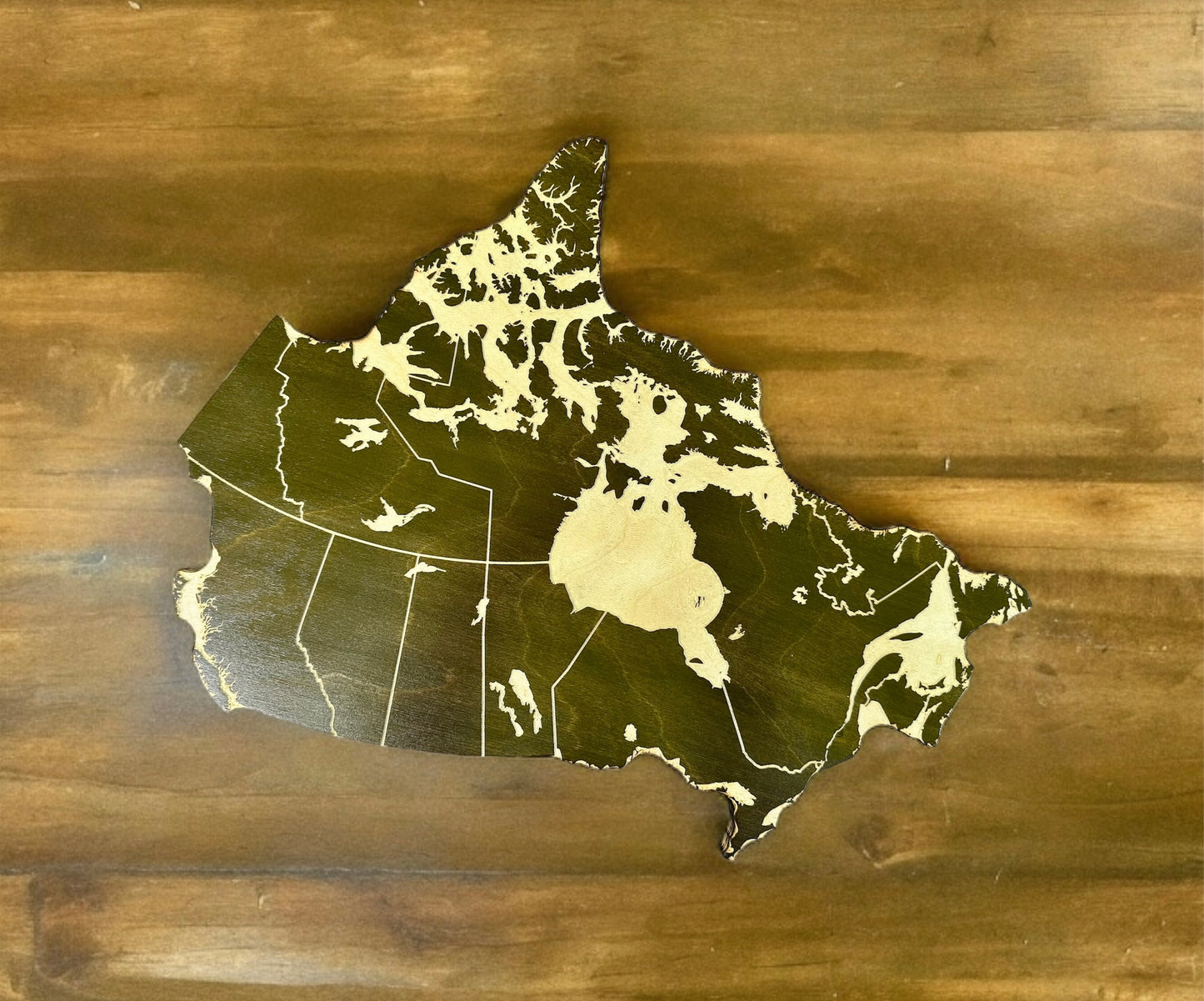 Panneau en bois de carte du Canada