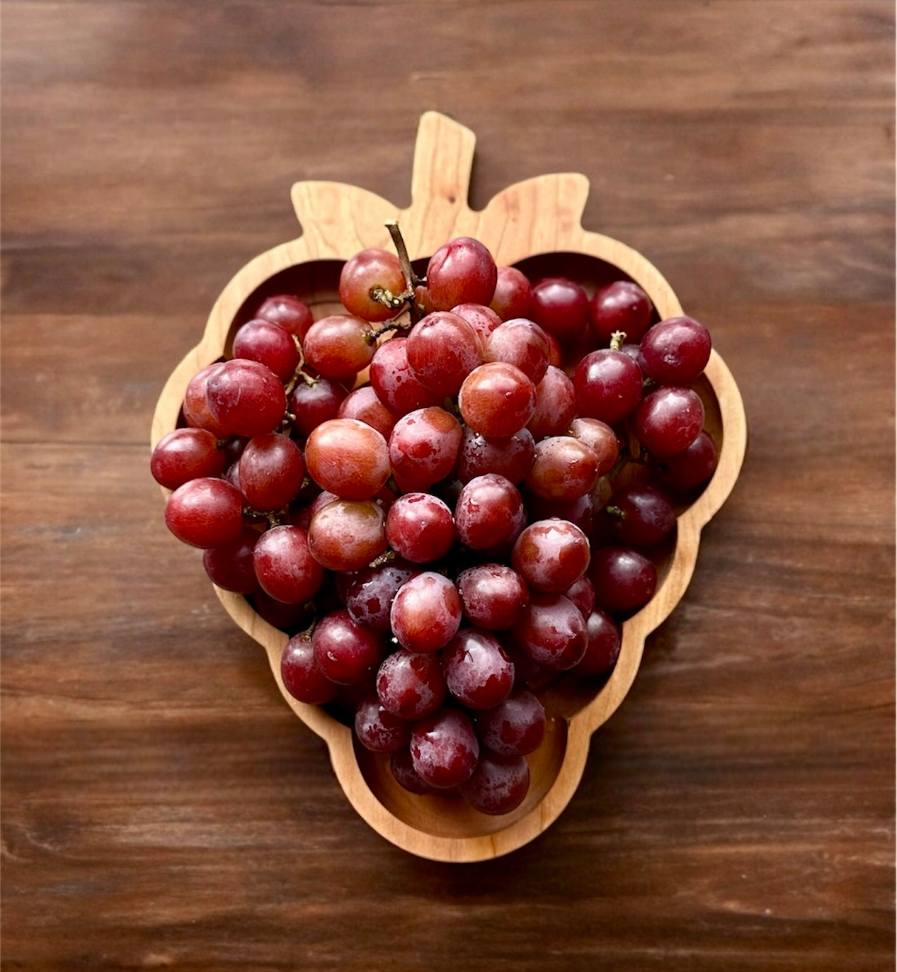 Grapes Shape Hardwood Tray | Maple | Cherry | Walnut | Catchall Tray | Serving Tray