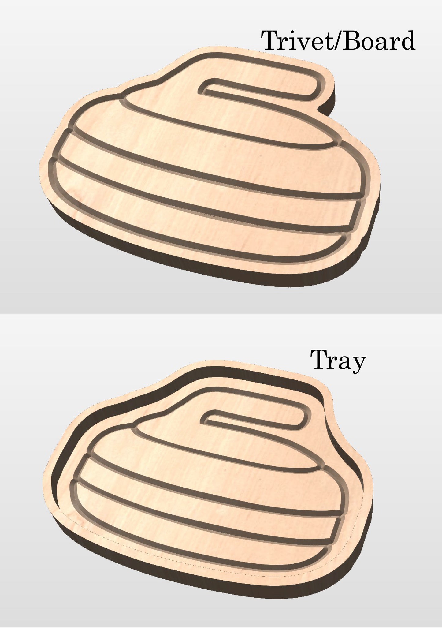 Plateau en bois dur en forme de pomme | Érable | Cerise | Noyer | Plateau fourre-tout | Plateau