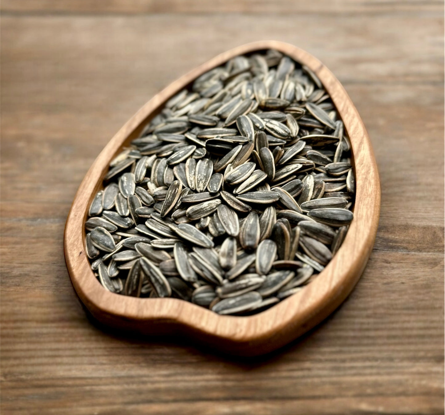 Sunflower Seed Shape Hardwood Tray | Maple | Cherry | Walnut | Catchall Tray | Serving Tray