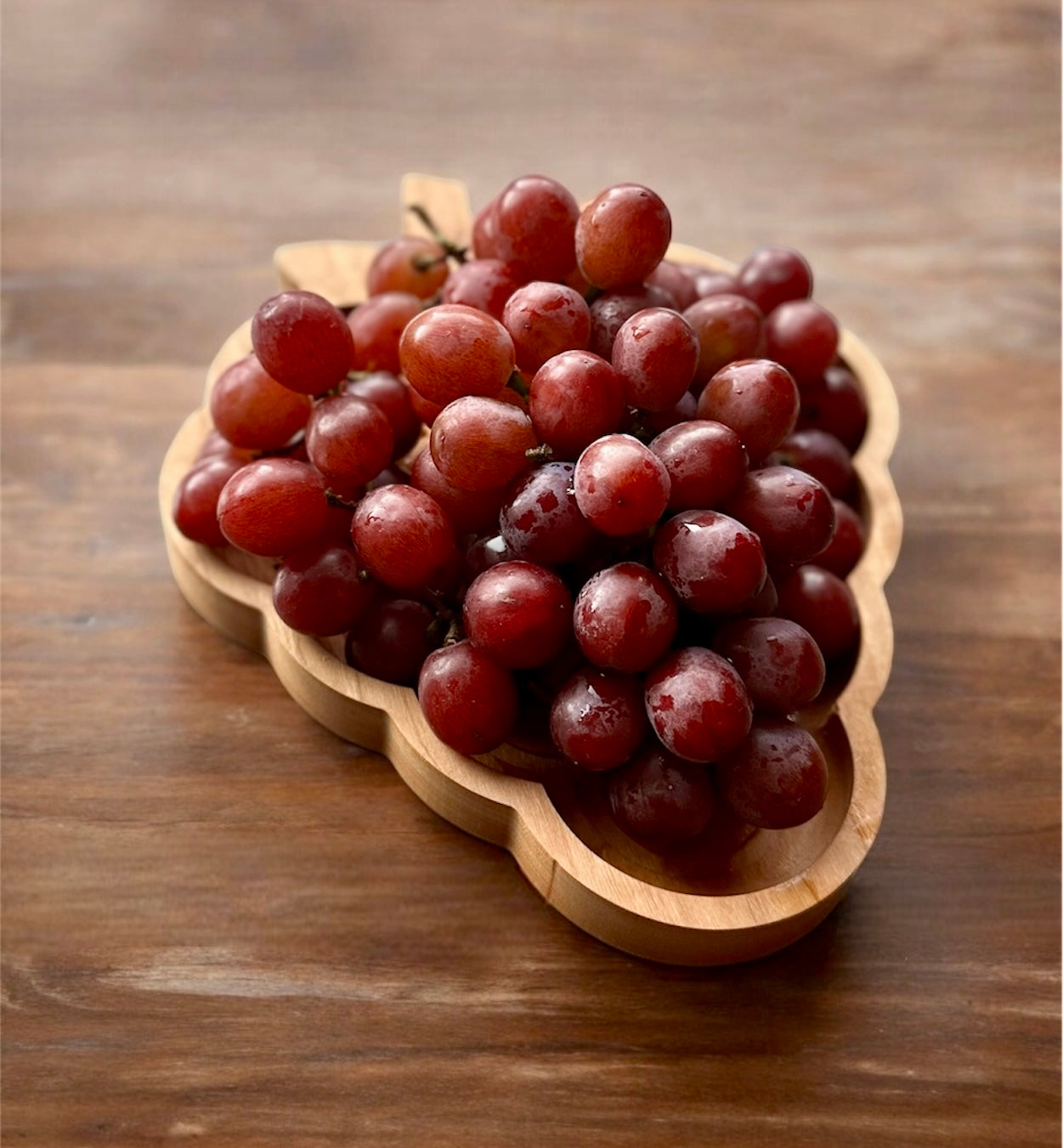 Grapes Shape Hardwood Tray | Maple | Cherry | Walnut | Catchall Tray | Serving Tray