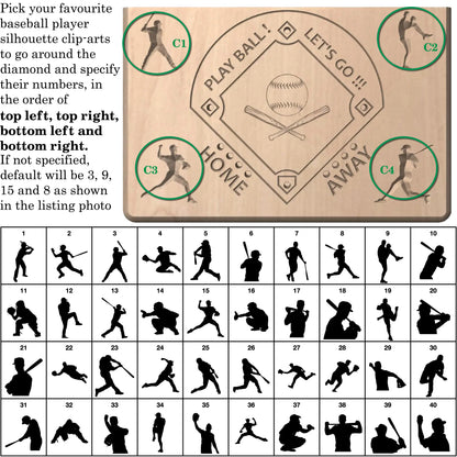 Jeu de société de baseball avec dés | Pliable | Format voyage | Rangement intégré | Jeu de dés | Piquets métalliques | Personnalisé | Votre logo | Bois dur de qualité supérieure