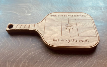 Pickleball Paddle Charcuterie Board | Cutting Board | Serving Cheese Board | Court | Maple | Cherry | Walnut | Custom | Personalized