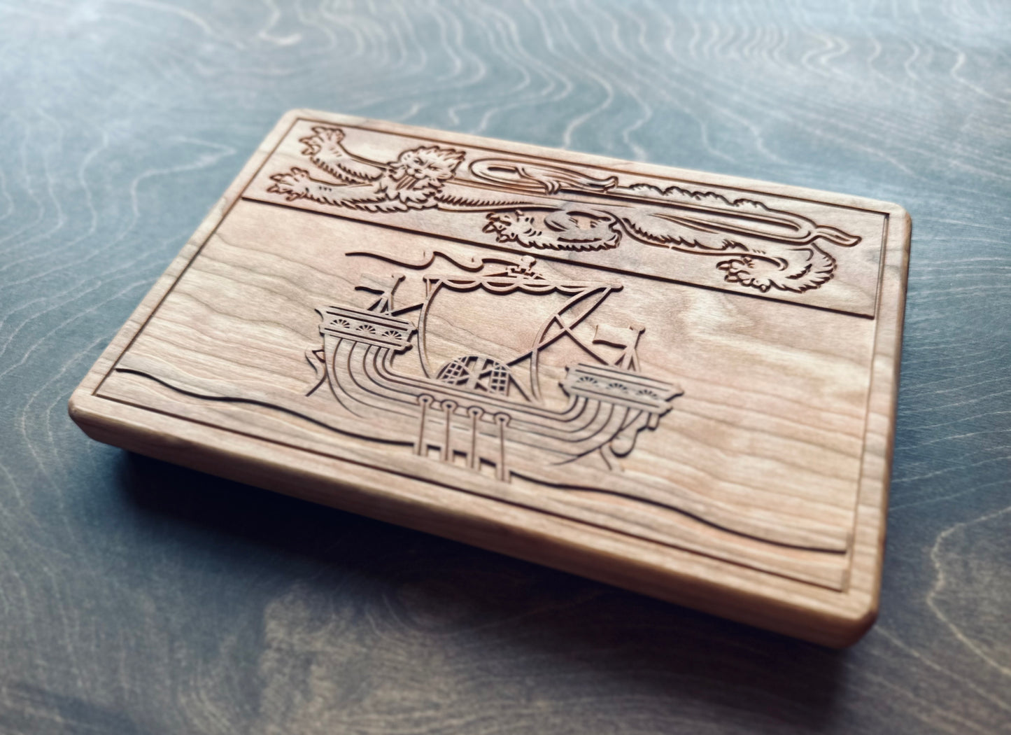 New Brunswick Hardwood Flag Catchall Tray | Trivet | Serving Board | Charcuterie | Maple | Cherry | Walnut | Moncton Fredericton Saint John