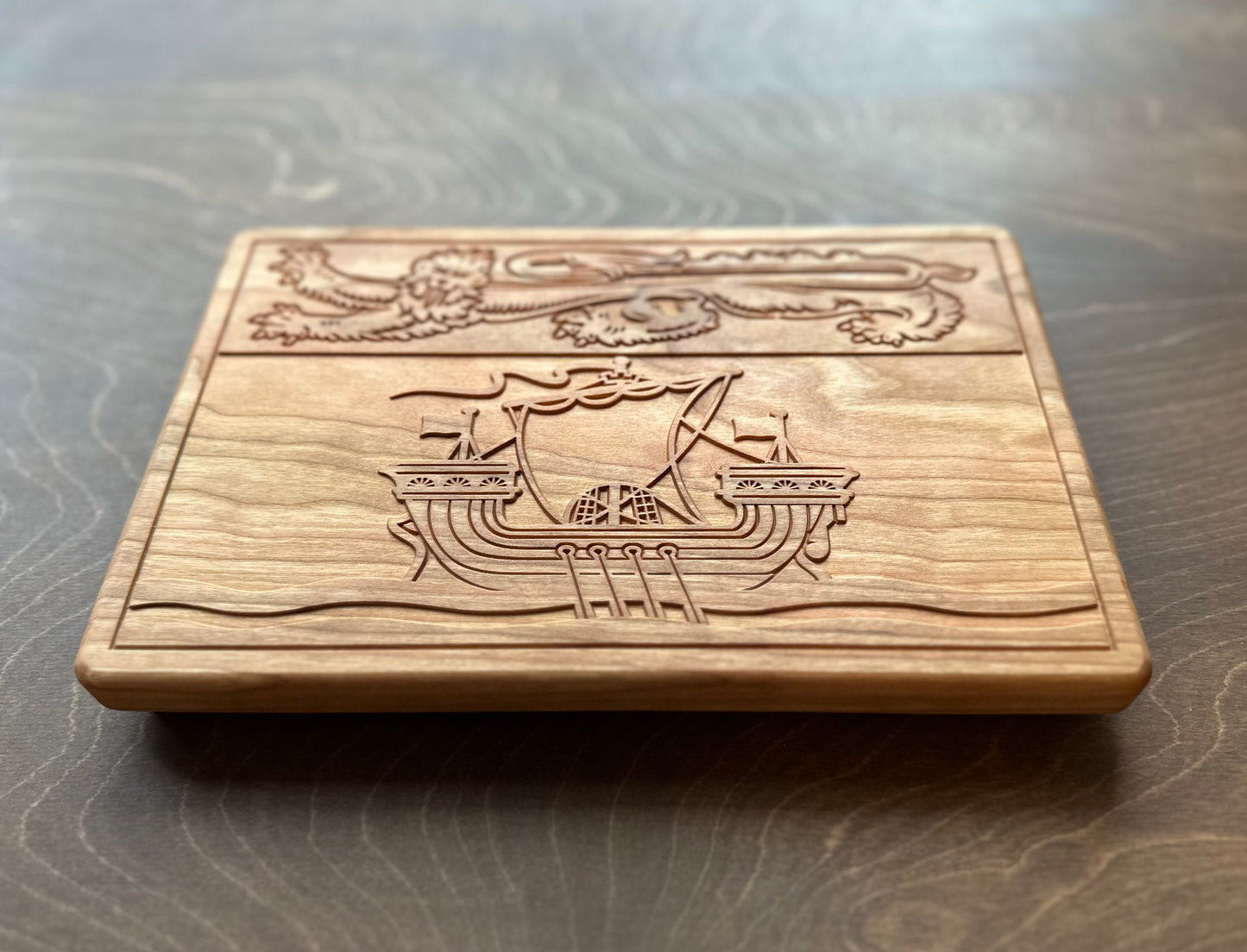 New Brunswick Hardwood Flag Catchall Tray | Trivet | Serving Board | Charcuterie | Maple | Cherry | Walnut | Moncton Fredericton Saint John