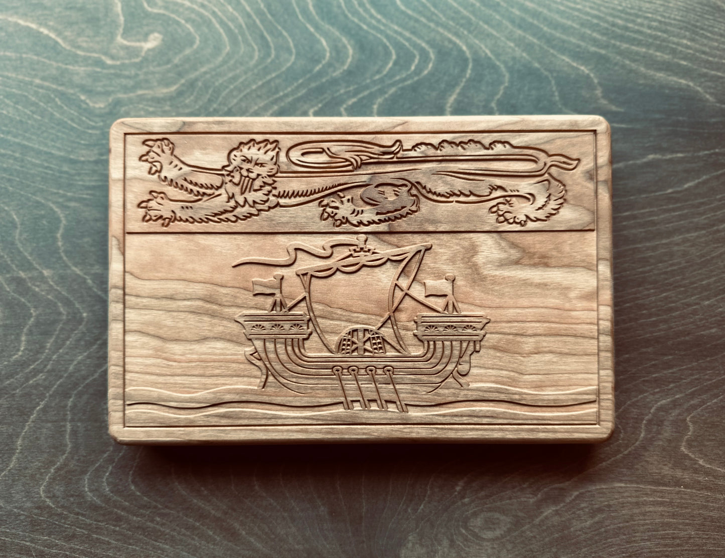New Brunswick Hardwood Flag Catchall Tray | Trivet | Serving Board | Charcuterie | Maple | Cherry | Walnut | Moncton Fredericton Saint John