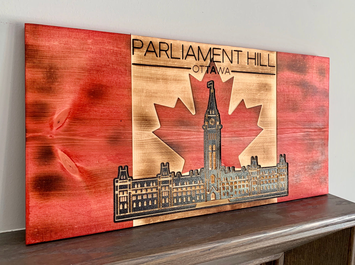 Parliament Hill Ottawa Wooden Canada Flag | Canada | Ontario | Ottawa